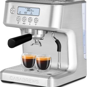 Casabrews máquina de café espresso con visualización LCD reseña